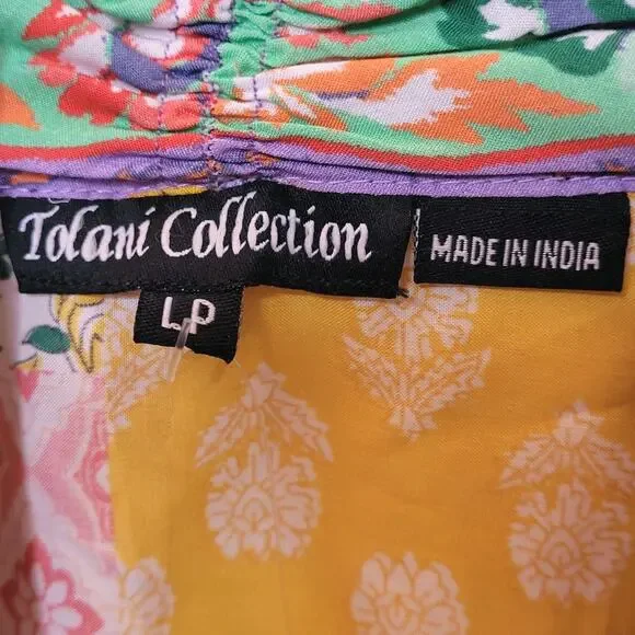 NWT Tolani Collection Patchwork Raelyn Boho Open Kimono Womens Sz Large Petite - Picture 3 of 8